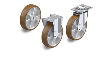 ALB wheel and castor series with Blickle Besthane polyurethane tread